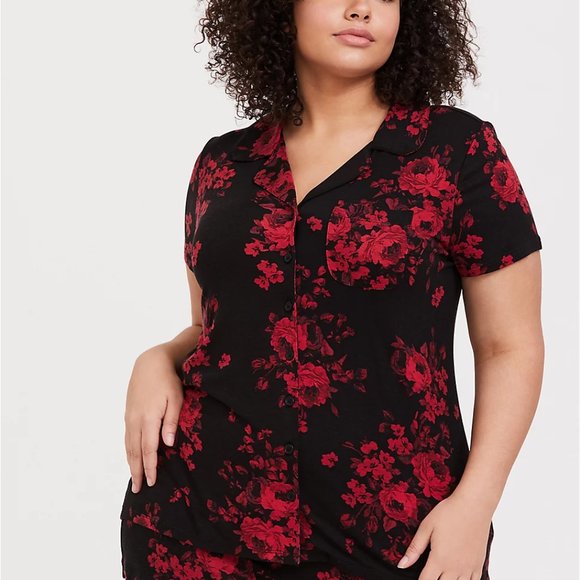 torrid Other - Torrid Super Soft Button Through Short Sleeve Sleep Shirt